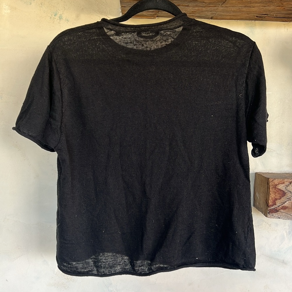 Buck Mason Black Short Sleeve in Linen - Picture 5 of 6